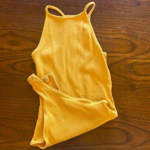 Yellow body button up women/teens (small) great condition